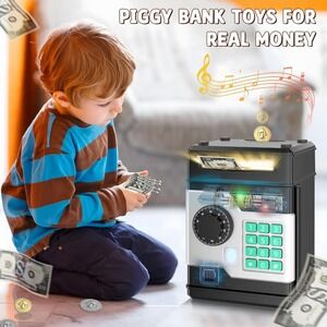 Piggy Bank, Automatic Electronic‎ Piggy Bank for Kids Boys Girls